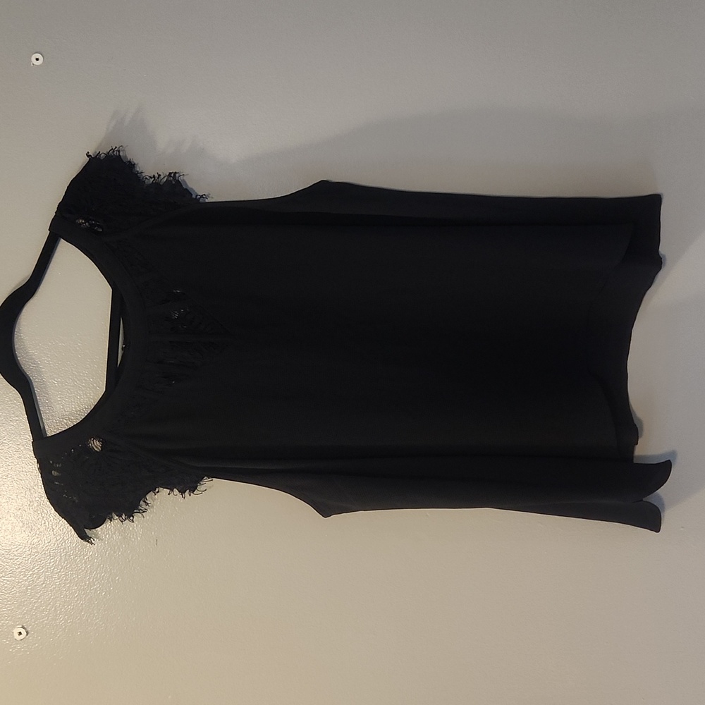 41 Hawthorn Black Laced Blouse, XXL